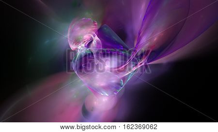 Colorful galaxy star clouds abstract background 3D