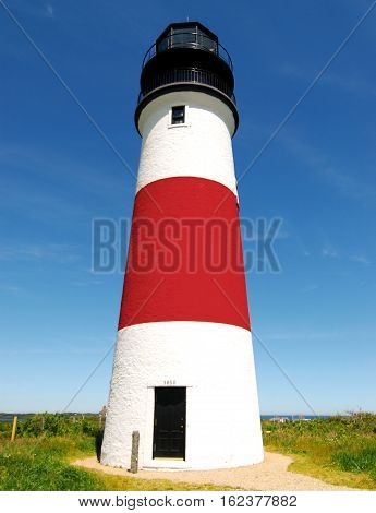 The Sankaty Lighthouse on the island of Nanticket, Massachusetts