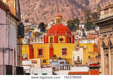 Basilica Templo De Belen Temple of Belen Parroquia de Immaculada Corzaon de Maria Guanajuato Mexico. Built in the 1700s finished 1775.