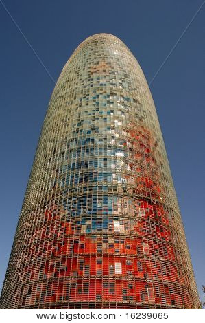 Agbar tower i barcelona, Spanien