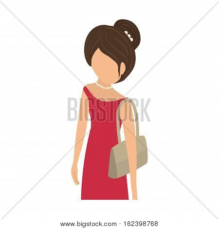 Young woman body complete icon vector illustration graphic design