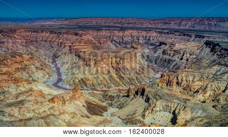 landscape of oldest in the world Fish river Canyon south Namibia