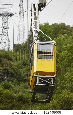 Ulriken cable railway. Norwegian tourism highlight. Transportation. Bergen