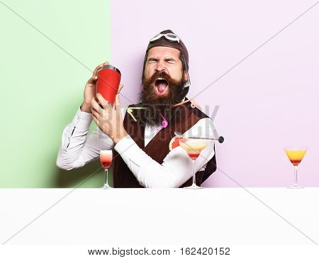Funny Handsome Bearded Pilot