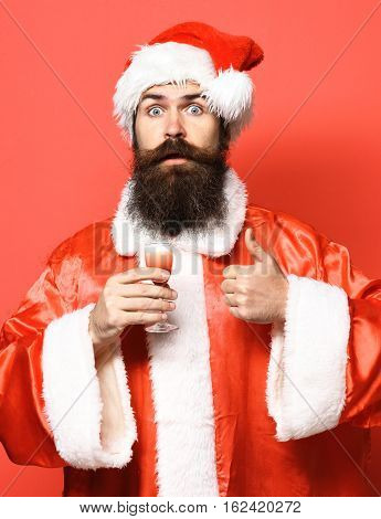 Handsome Bearded Santa Claus Man