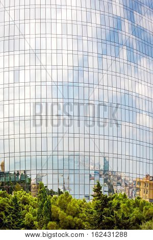 Reflection Of Baku In The Flame Towers