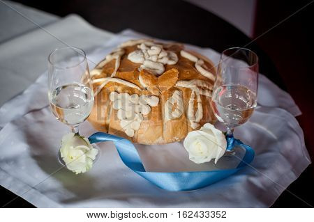 Traditional Polish Wedding Bread Detail