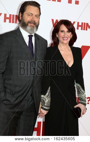 LOS ANGELES - DEC 17:  Nick Offerman, Megan Mullally at the 