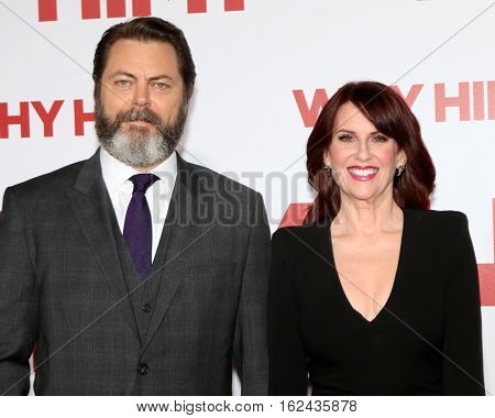 LOS ANGELES - DEC 17:  Nick Offerman, Megan Mullally at the 
