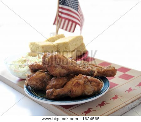Stegt kylling og Cornbread 