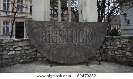 Budapest, the base of the tower of church of saint Mary Magdalene