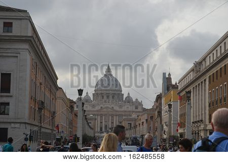 Looking in from outside the Vatican walls