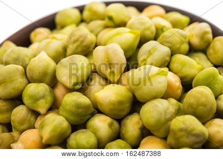chickpeas asian agriculture close-up on a white background