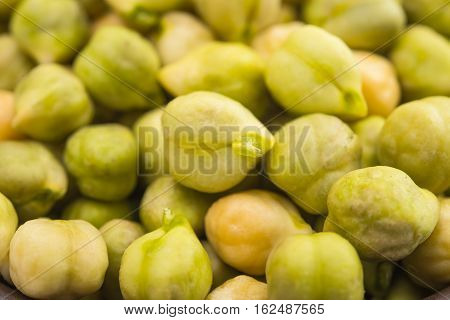 chickpeas asian agriculture close-up on a white background