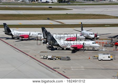 Silver Airways Saab 340 Airplanes Fort Lauderdale Airport