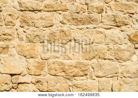 Background of stone wall in Shivta - ancient city in the Negev Desert Israel