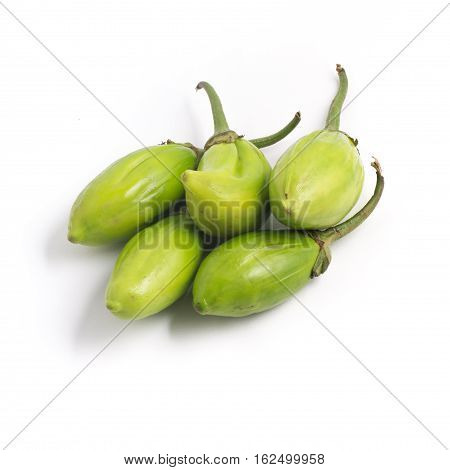 Jilo Scarlet. African Eggplant isolated on white background