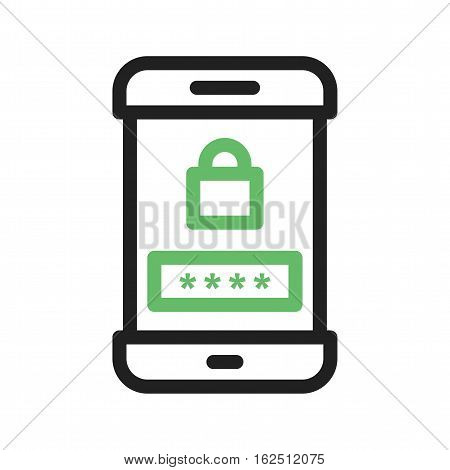Passcode, security, lock icon vector image. Can also be used for smartphone. Suitable for mobile apps, web apps and print media.