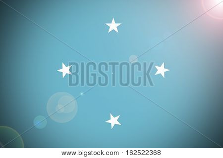 Micronesia flag illustration symbol. Federated states of micronesia