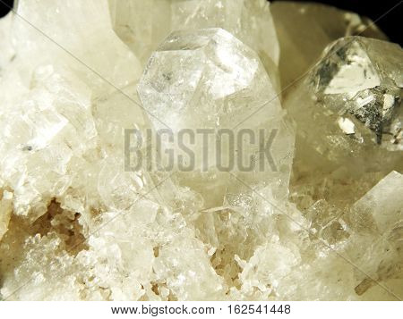 apophyllite quartz semigem geode crystals geological mineral isolated