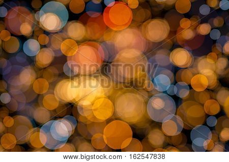 Bokeh of city lights background in Dalat Vietnam.