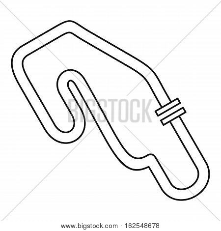 Speedway icon. Outline illustration of speedway vector icon for web