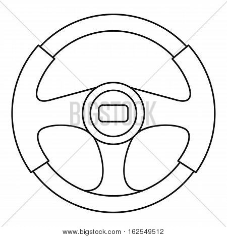Steering wheel icon. Outline illustration of steering wheel vector icon for web