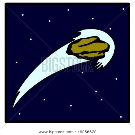 comet through the space