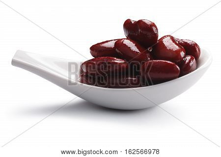White Spoon With Kidney Beans In Sauce, Paths