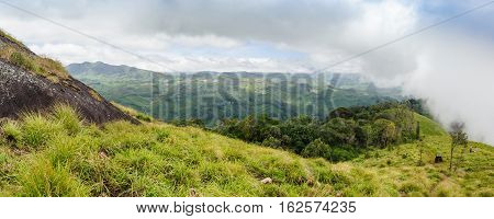 Panoramic view in Munnar in western Ghats Kerala Idukki district India