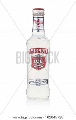 Bangkok, Thailand - Sep 15, 2015 : A Single Bottle Of Smirnoff Premium Ice No.131. Established Aroun