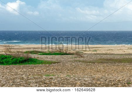 Panorama View Of The Turquoise Caribbean Sea