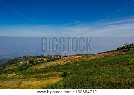 Mountain with the sky at Phu Thap Boek in PhetchabunThailand.