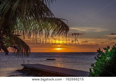 Curacao Porto Mari Beach Sunset, Late Afternoon