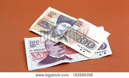 picture of a Bulgarian money close up. Shallow dof.
