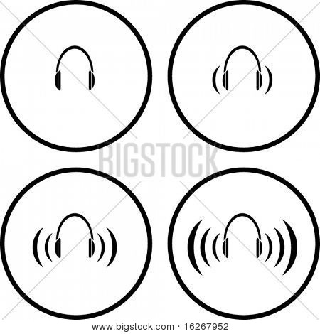 hovedtelefoner symboler