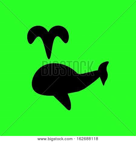 Whale image with a logo design in color