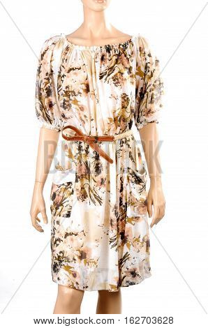 Women's dress isolated on white backraund. dress on a mannequin