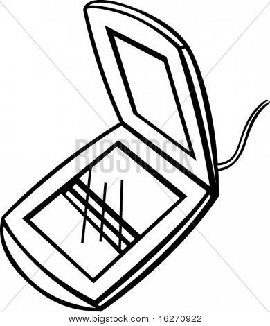 打开盖子超薄平板扫描仪