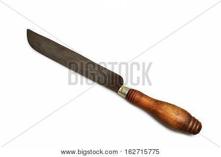 Rusty Butcher Knife Isolated