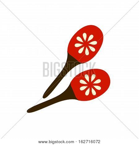 Maracas icon isolated on white background. Musical Instrument of Maraca Cuba Mexico Carnival. Vector illustration.