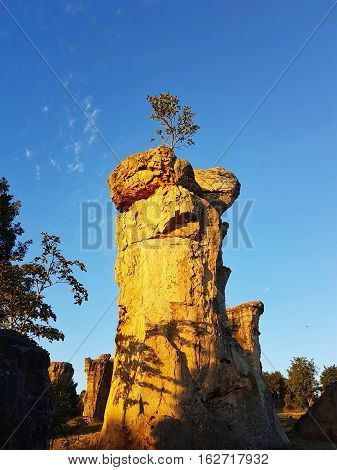 stone at MOR HIN KHAOW CHAIYAPHUM in the morning. It's Stonehenge of Thailand