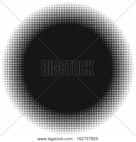 Round halftone element for icon background or information flash
