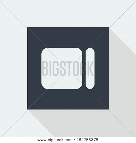 button studio music icon flat design, web seo icon