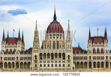 Parliament Building Budapest Hungary. Parliament Building built betwwn 1885 to 1904.