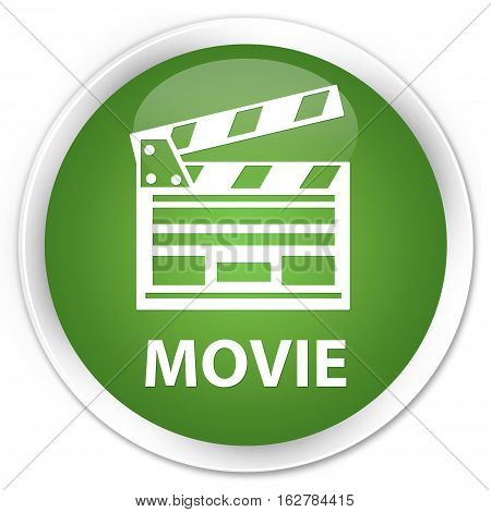 Movie (cinema Clip Icon) Premium Soft Green Round Button
