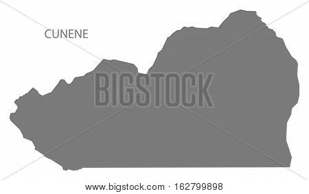 Cunene Angola Map grey province silhouette illustration