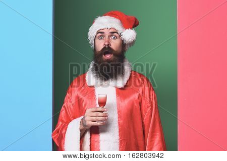 Handsome Bearded Santa Claus Man