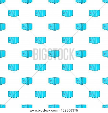 Safety deposit box pattern. Cartoon illustration of safety deposit box vector pattern for web