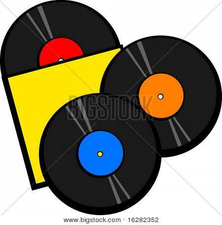 oude muziek vinyl lp-schijven met mouw pakket